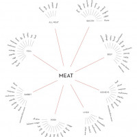 “Infoodgraphic”: Complementary Meat Flavors Visualized